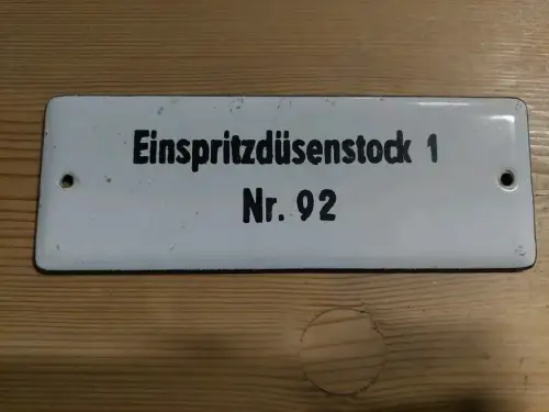 Emailleschild, Schild Emaille, Email, Bahn, Maschinenbau