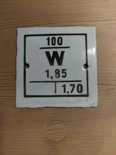 Emailleschild, Schild Emaille, Email, Bahn, Maschinenbau