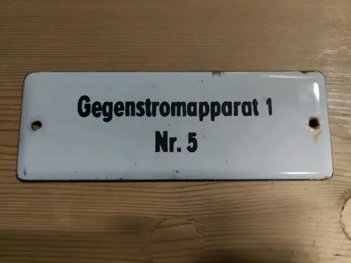 Emailleschild, Schild Emaille, Email, Bahn, Maschinenbau