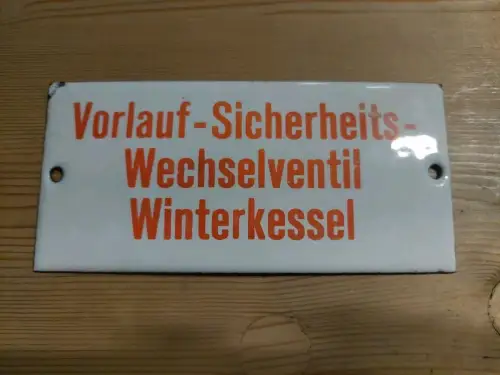 Emailleschild, Schild Emaille, Email, Bahn, Maschinenbau