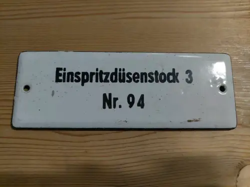 Emailleschild, Schild Emaille, Email, Bahn, Maschinenbau