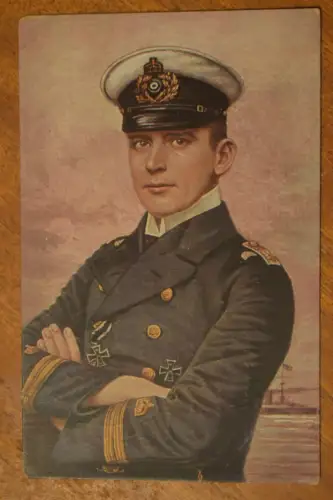 Ak Kapitänleutnant Hellmuth von Mücke, um 1918 gelaufen