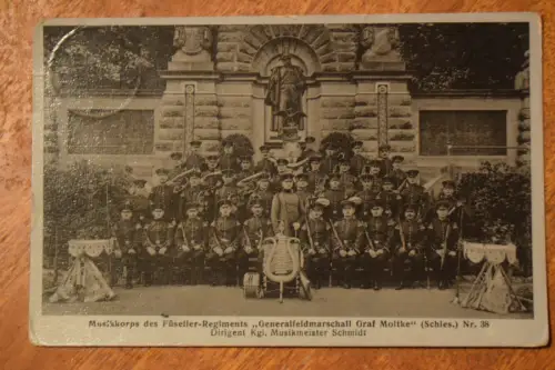 Ak Musikkorps d. Füselier-Regiments "Generalfeldmarschall Graf Moltke" Schlesien