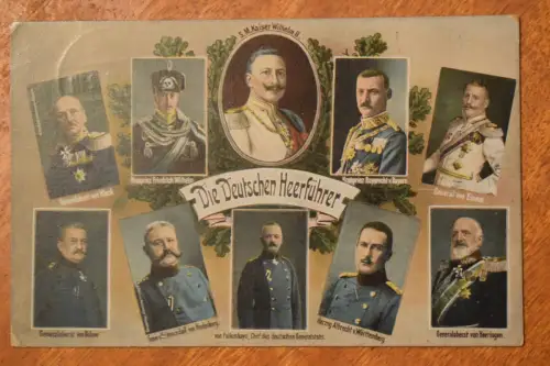 Ak Die Deutschen Heerführer, um 1916  gelaufen