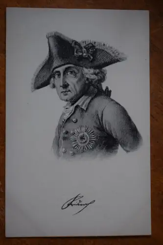 Ak Friedrich der Große 1712 - 1786, "Der Alte Fritz" ,  um 1900 nicht gelaufen