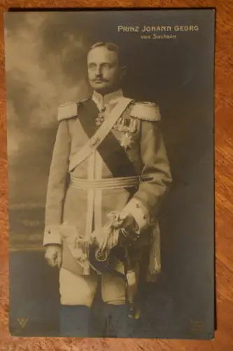 Ak Prinz Johann Georg von Sachsen, um 1916 nicht gelaufen