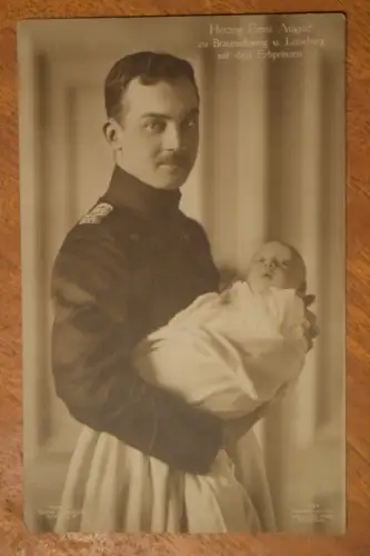 Ak Herzog Ernst August zu Braunschweig u. Lüneburg mit dem Erbprinzen, um 1914