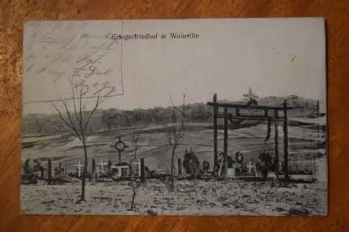 Ak Kriegerfriedhof in Woinville,  um 1915  gelaufen Feldpost