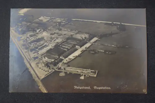 Ak Helgoland, Flugstation, 1923 gelaufen