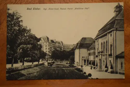 Ak Bad Elster, Kgl. Albertbad, Palast Hotel Wettiner Hof, um 1910 nicht gelaufen