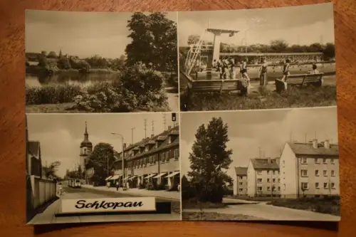 Ak Schkopau, Freibad Karl Liebknecht des VEB Buna Werke, Hallesche Straße