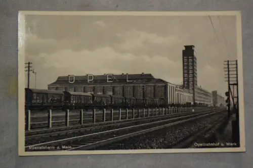 Ak Rüsselsheim a. Main, Opelbahnhof und Werk, 1934 gelaufen