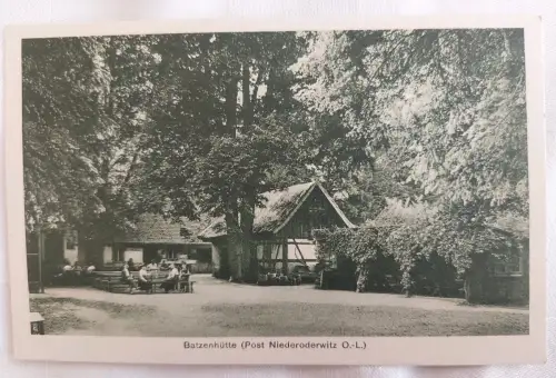 Ak Batzenhütte (Post Niederoderwitz O.-L.)  um 1926 gelaufen