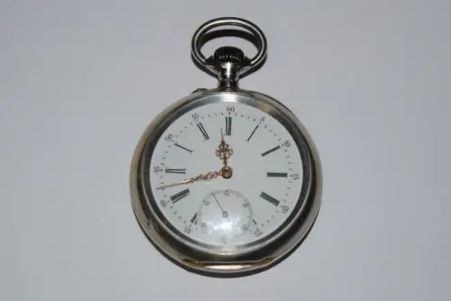 Schöne Taschenuhr LUC Marque de Fabrique, Silber 800, voll funktionstüchtig TOP!