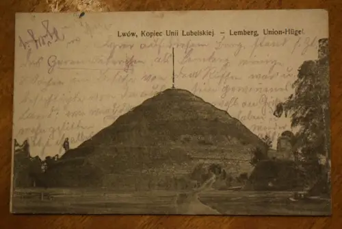 Ak Lemberg, Union-Hügel, Lwów, Kopiec Unii Lubelskie, um 1915 gelaufen