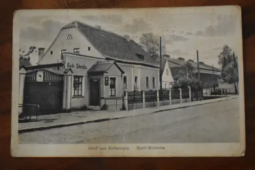 Ak Gruß aus Gutenberg, Bach-Schenke um 1931 gelaufen