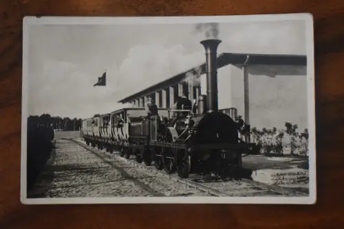 Ak 100 Jahre Deutsche Eisenbahn Ausstellungsgelände Nürnberg 5.10.1935 gel.