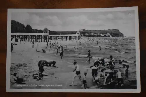 Ak Heringsdorf, Frohe Ferientage am Strand, um 1958 gelaufen