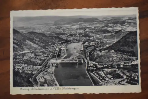 Ak Aussig Schreckenstein a. Elbe, Sudetengau 1939 gelaufen