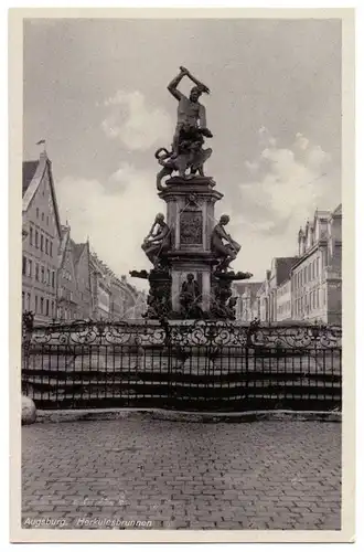 Augsburg - Herkulesbrunnen, FELDPOST 1941, Kunstverlag M. Seidlein, München