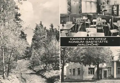 Ak Kahmer Kreis Greiz Konsum Gaststätte Waldhöhe