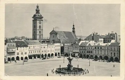 Ak Budweis. Adol-Hitler-Platz