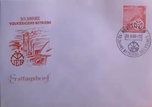 1956 10. Jahre Volkseigene Betriebe SSt Berlin 30.6.56