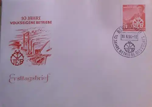 1956 10. Jahre Volkseigene Betriebe SSt Berlin 30.6.56
