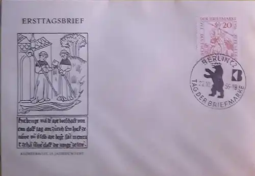 1956 Tag der Briefmarke SSt Berlin   27.10.56