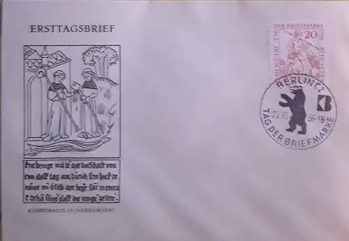 1956 Tag der Briefmarke SSt Berlin   27.10.56