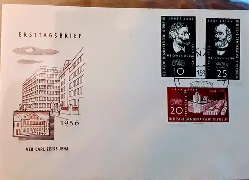 1956 110 Jahre Carl-Zeiss-Werke Jena -> SSt 9.11.1956  Jena