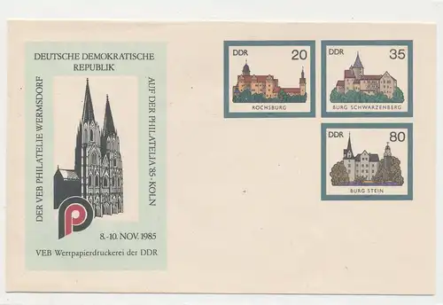 U 2 ☆  Burgen der DDR - Philatelia 1985 in Köln 