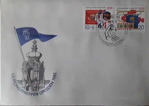 1982 Pioniertreffen Dresden  FDC  (MiNr.2724,2725)  SSt Berlin 20.07.82