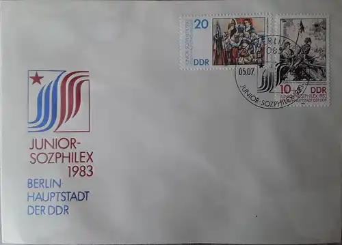 1983 Internationale Briefmarkenausstellung  JUNIOR-SOZPHILEX   FDC (MiNr.2812,2813)  SSt Berlin 05.07.83