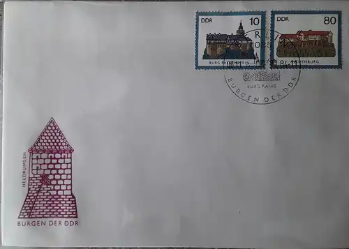 1984 Burgen der DDR  FDC 1 (MiNr.2910,2913)  SSt Berlin 06.11.84