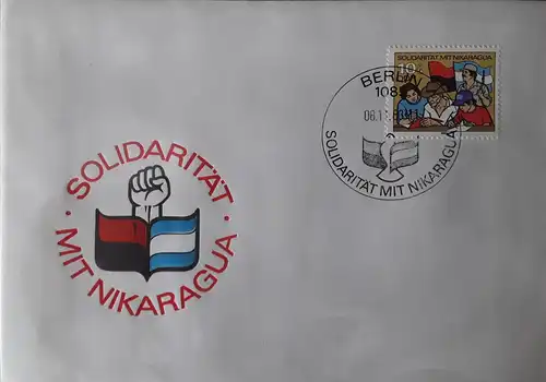 1983 Solidarität mit Nicaragua  FDC  (MiNr.2834)  SSt Berlin 08.11.83