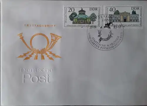 1983  Staatliche Schlösser und Gärten Potsdam Sanssouci FDC 2 (MiNr.2827,2828)  SSt Berlin 20.09.83