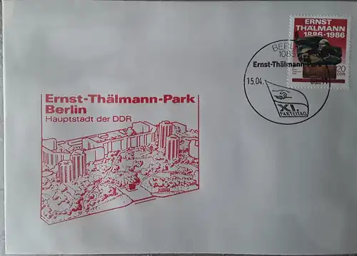 1986 Ernst-Thälmann-Park Berlin  FDC 1 (MiNr.3014)  SSt Berlin 15.04.86