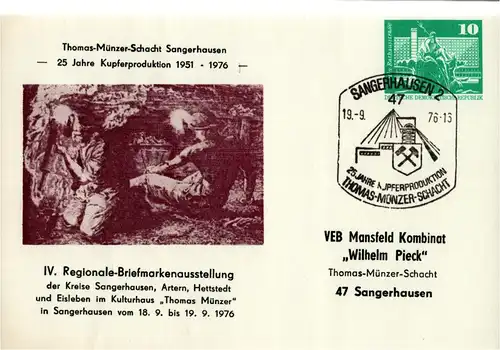 PP 16 A  / 26b - 76 IV. Regionale Briefmarkenausstellung in Sangerhausen