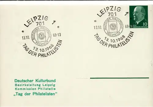 PP 09 / 21a-68 Tag der Philatelisten  Leipzig