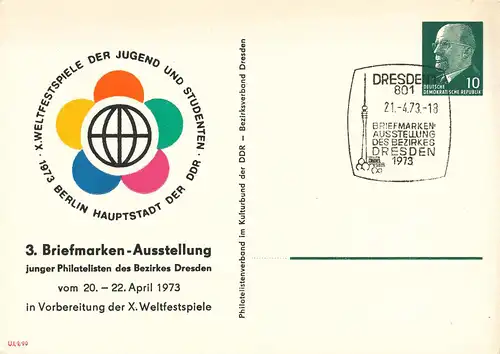 PP 09 / 2c-73 3. Briefmarkenausstellung junger Philatelisten in Dresden