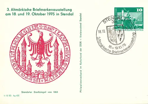 PP 16 A  / 18-75 3. Altmärkische Briefmarkenausstellung in Stendal