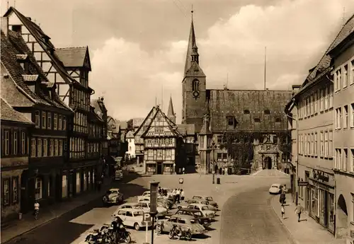 PP 09 (14-65) Gemeinsame Briefmarkenausstellung der Bezirke Halle und Magdeburg - Quedlinburg - Marktplatz SSt.