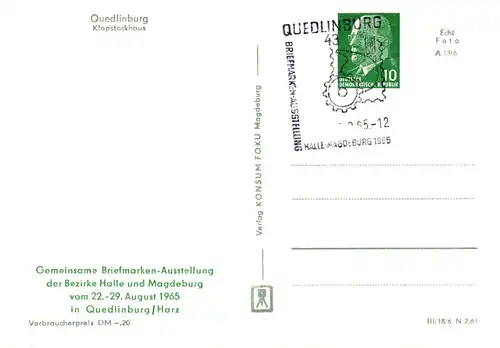 PP 09 (15-65) Quedlinburg - Klopstockhaus SSt.