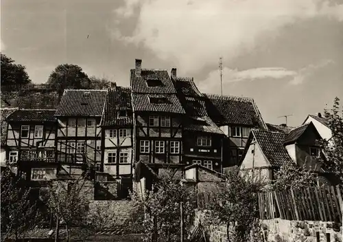 PP 09 (9-65) Quedlinburg - Fachwerkhäuser am Fuße des Schlosses