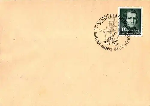 Schwerin 100 Jahre Briefmarke 1856-1956  Mi.-Nr.: 516