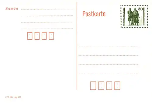 Pk Wertstempel Goethe-Schiller-Denkmal MiNr. P 107