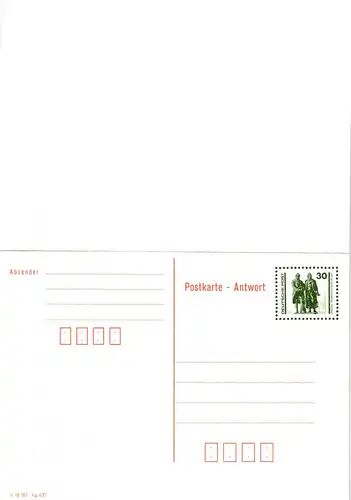 Pk Wertstempel Goethe-Schiller-Denkmal MiNr. P 108