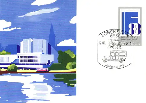 Pk Symbol der Philatelistischen Weltausstellung Finlandia 1988 MiNr. P 100