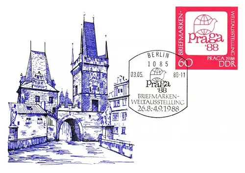 Praga Briefmarken-Weltausstellung 1988  / P 99 SSt.